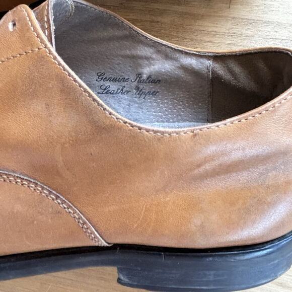 Banana Republic men size 11 M Brown leather lace up oxford dress shoes - Picture 10 of 12